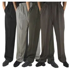 Летние брюки пятидесяти лет, мужские свободные брюки, мужские повседневные брюки размера плюс, мужские брюки