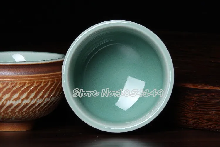 Подарочная посылка Китайский Longquan Celadon фарфор китайская гайвань чайные чашки для чая чаша керамическая 70 мл глазурь чашки для чайной церемонии кунг-фу фарфоровая чаша