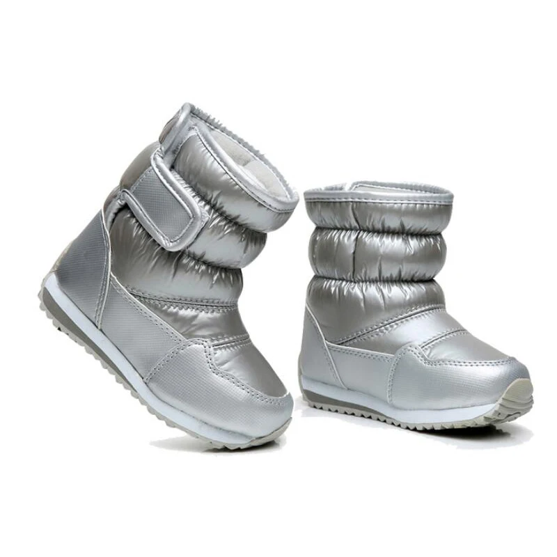 

CLOWN DUCKS Children Boots Boys Girls Snow Boots Princess Hook & loop Platform Kids Winter Shoes waterproof non-slip For 3-12