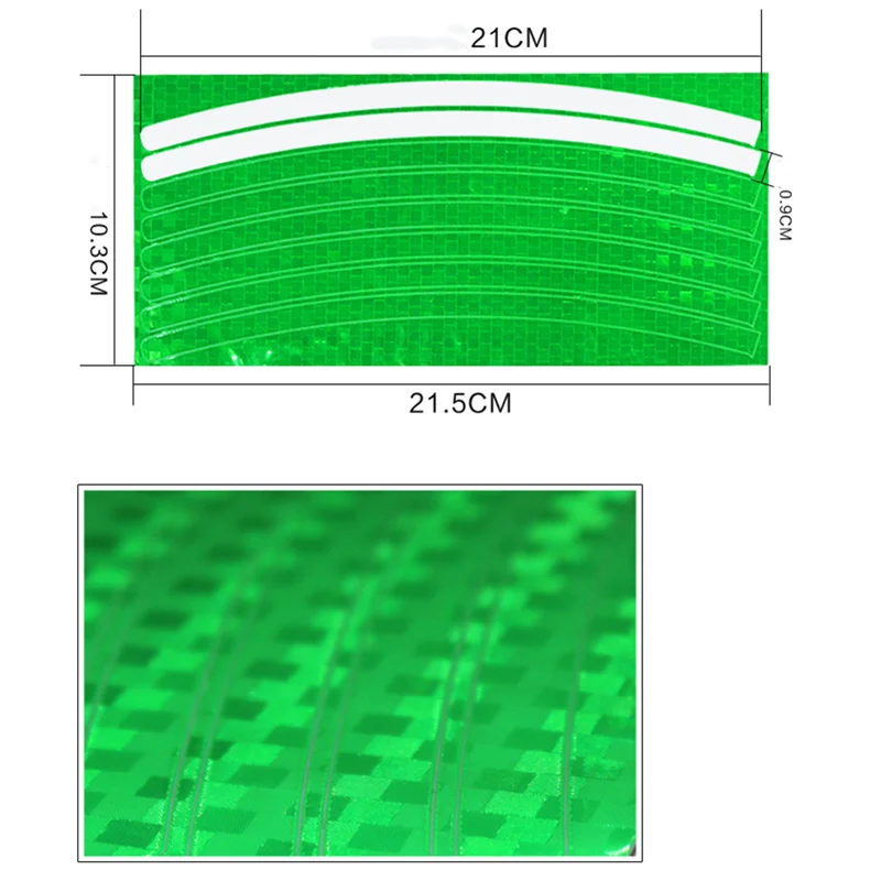 1 шт. 21 см X 8 см велосипедный отражатель флуоресцентный MTB дорожный велосипед наклейка велосипедный обод колеса Светоотражающая наклейка s Наклейка