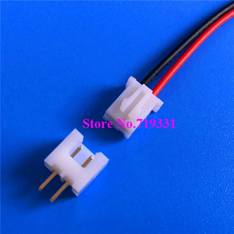 

10 Sets XH 2.54mm Male Connector Horizontal Needle +Female PLug with Cable 2P 3Pin 4P 5P 6P 8P 12p