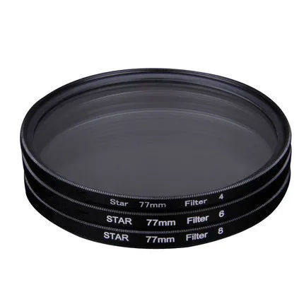 

3 in1 77mm Rotating 4+6 +8 Point Star 4+Star 6+Star 8 Cross Filter for Canon Nikon DSLR Lens Filter
