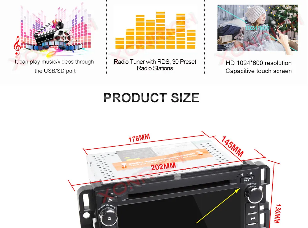 Discount 7 inch Head Unit Android 8.1 Car Radio Stereo Audio GPS Navigation For Chevrolet Traverse Tahoe Suburban GMC Multimedia player 27