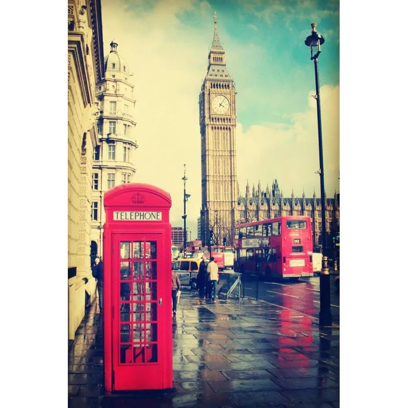 

P#133 Custom London England red phone Home Decor modern For Bedroom Wall Poster Size 27x40cm Silk Fabric Cloth Poster
