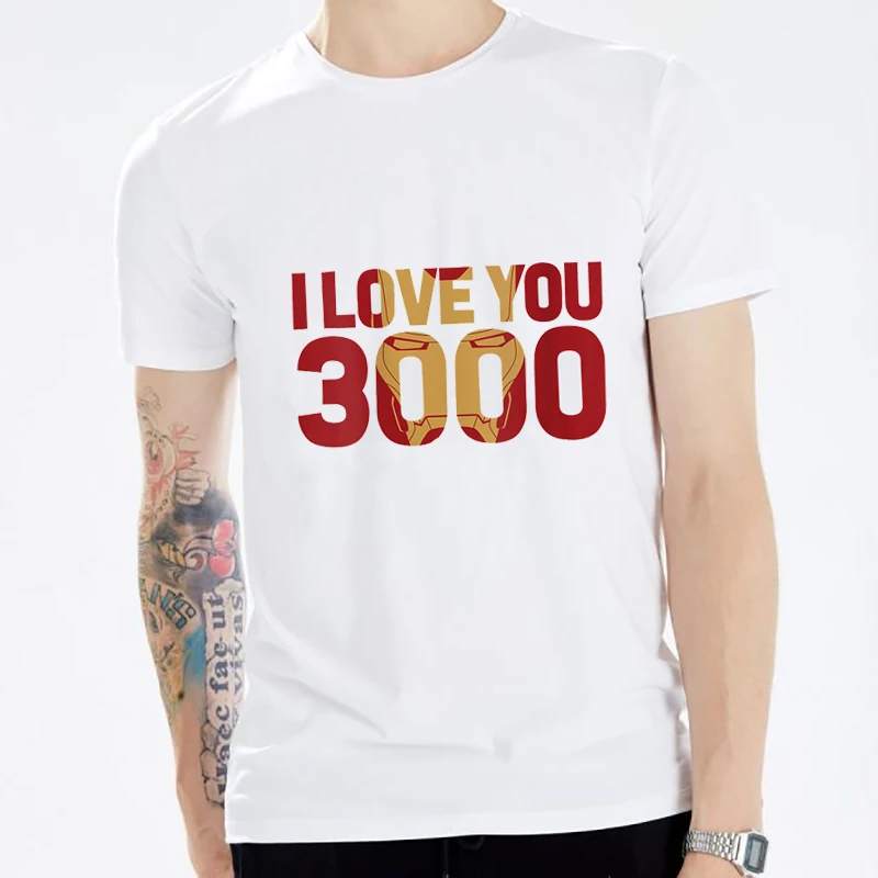 

I Love You 3000 Print Man's T-shirt Hip Hop Men T Shirt Casual Streetwear Cotton O-Neck Harajuku T Shirt Men Oversized T Shirt