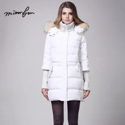 Cheap 2015 Hot New Winter Thicken Warm Woman Down jackets Parkas Coat Outerweat Raccoon Fur collar Hooded Slim LuxuryLong Plus Size XL