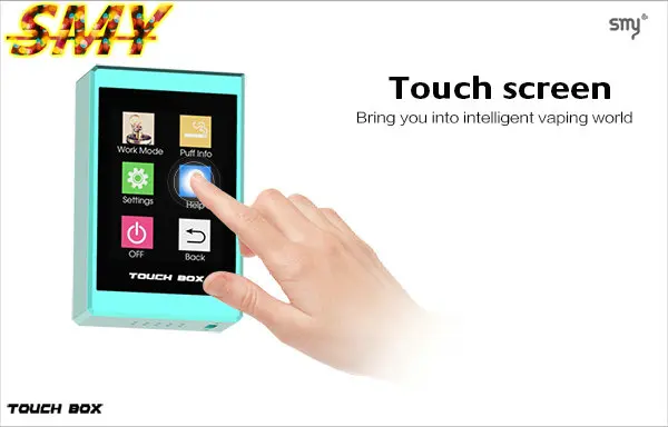 2 шт./лот Первый Сенсорный Экран Окно Мод SMY оригинальный Touch box mod 100 Вт ТС мод электронная сигарета мод VS istick 100 Вт бесплатная корабль