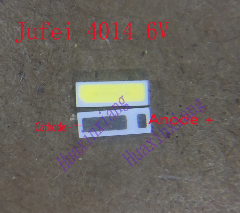 

100PCS/Lot Jufei SMD LED 4014 6V 0.8W Cool White Replace 4020 For TV Backlight Application