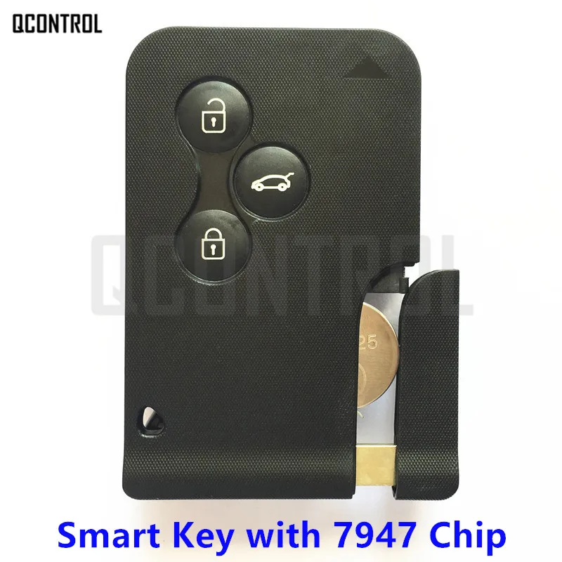 

QCONTROL Car Remote Smart Key Suit for Renault Megane Scenic PCF7947 Chip
