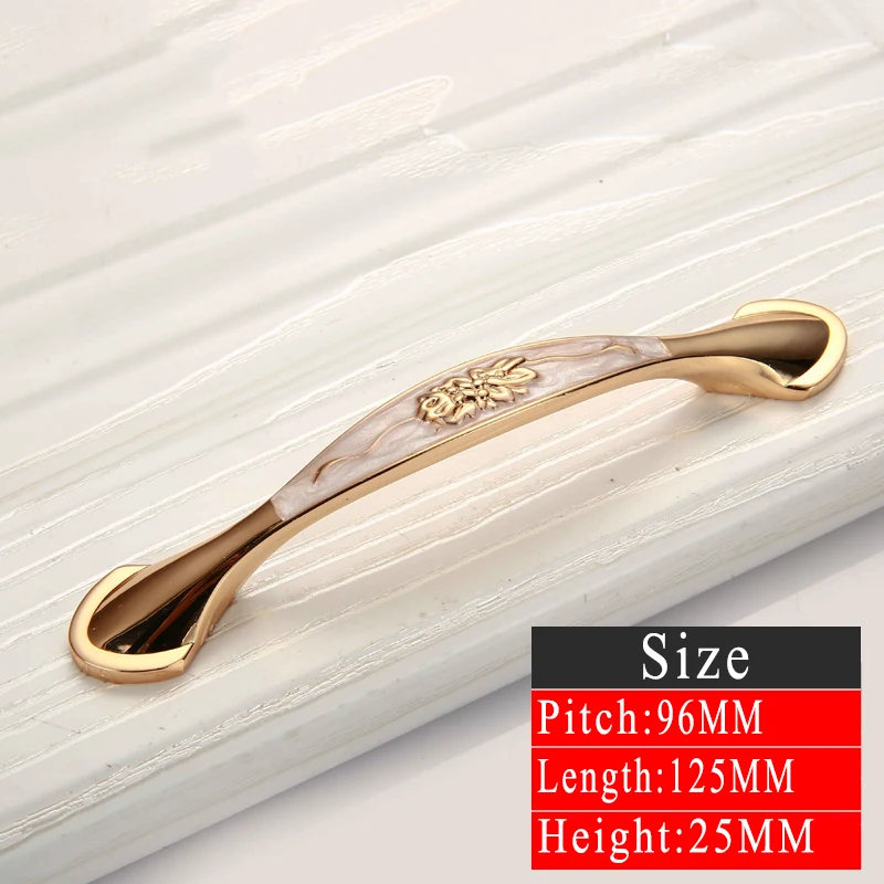 Gold Door Handles Wardrobe Drawer Pulls Kitchen Cabinet Knobs and Handles Fittings for Furniture Handles Hardware Accessories - Цвет: G