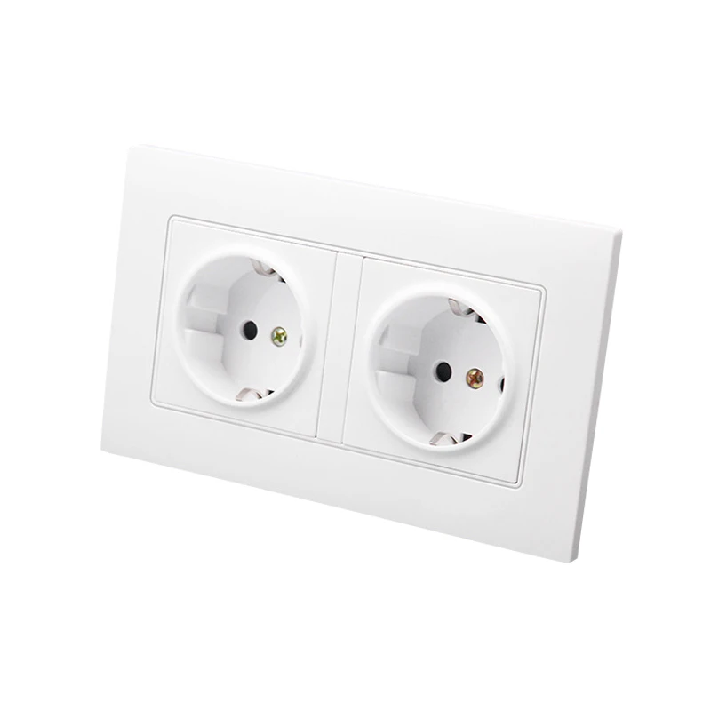 

Waterproof Dust-proof Outdoor External Wall Power Socket, 16A Double EU Standard Electrical Outlet Grounded AC250V