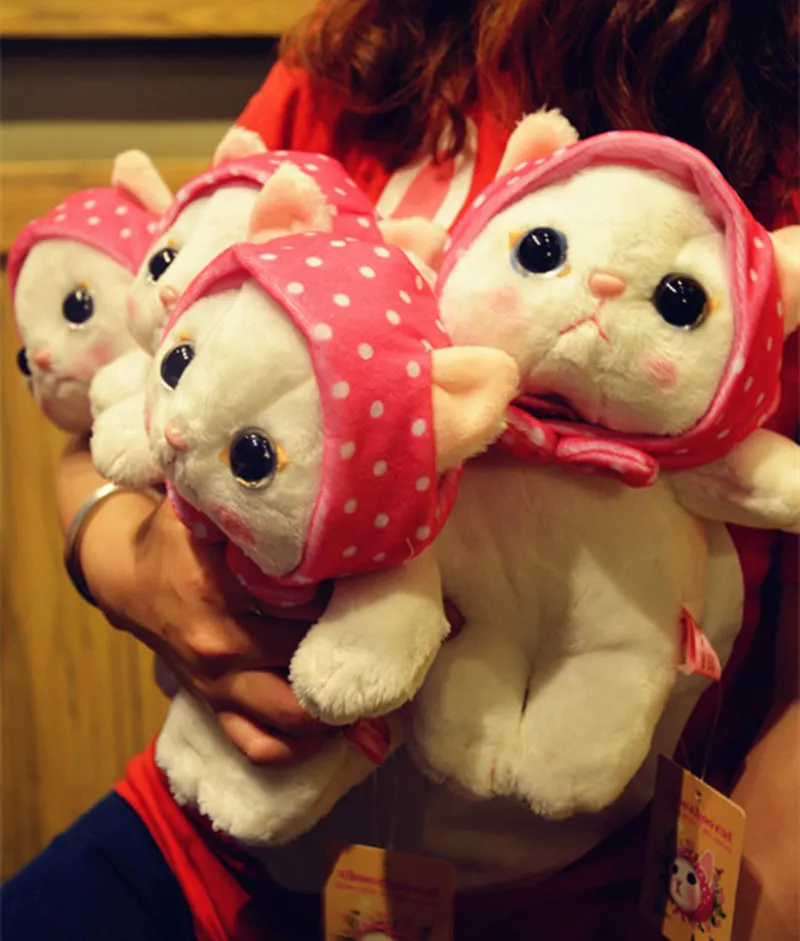 25 см милый Кот плюшевые игрушки мини животных мягкие куклы японского аниме чух-чух кошка детские, игрушки лучший подарок для детей