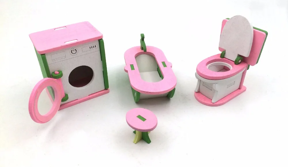 T01-X583 جديد الأطفال هدية لعبة أطفال خشبية أثاث بيت الدمية مجموعة diy ألعاب تعليمية الحمام مع غسالة 1 مجموعة T01-X583 جديد الأطفال هدية لعبة أطفال خشبية أثاث بيت الدمية مجموعة diy ألعاب تعليمية الحمام مع غسالة 1 مجموعة