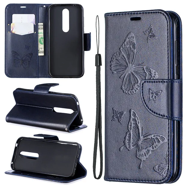 

For Nokia 4.2 2019 Cover Butterfly Pattern Card Slot Wallet Flip Cases For Nokia 2.1 3.1 5.1 2018 1 Plus 2019 Mobile Phone Bags