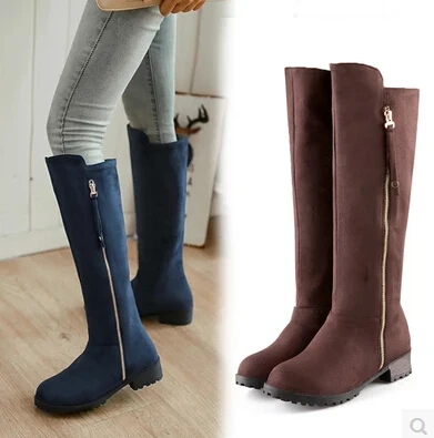 

2016 Korean version of the new low-heeled women's boots with a single spring and autumn and winter boots 41 yards 40-43 women's