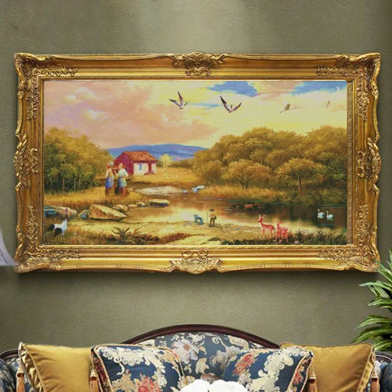 

Hand-painted canvas oil paintings Thomas Kinkade Landscape Oil Painting canvas painting Home decorative wheat field paintings