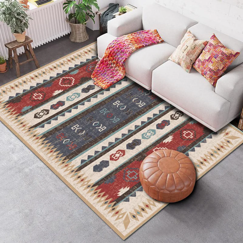 

Vintage Morocco Living Room Carpet Large Bedroom Carpet Sofa Coffee Table National Rug Customized Floor Mat Study Room Area Rugs