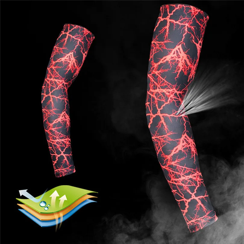 1PC Glove Arm Sleeves Breathable Gloves Anti-Slip Cuffs UV Protection Compression Sun Sleeves Handschoenen 40MAY0322