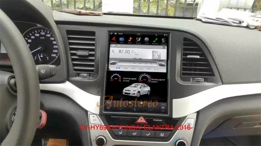 Android7.1 Тесла стиль 10,4 дюймов Автомобильный без DVD плеер gps навигация для hyundai ELANTRA Радио стерео Мультимедиа