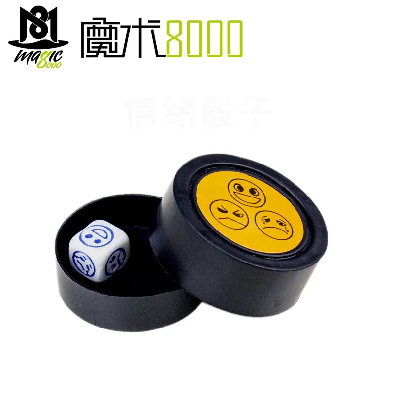 Magic Prediction Dice Magic Trick See Thru The Box Emotional Dice Emotions Dices Close Up Magic Trick Telepathy Face Magic