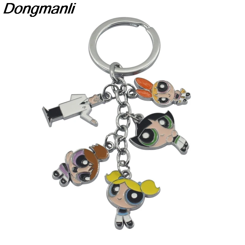 

M494 DMLSKY Anime cartoon girl Figures alloy Key Chains Ring Gift For Women Girl Bag Charm Keychain Keyring Jewelry