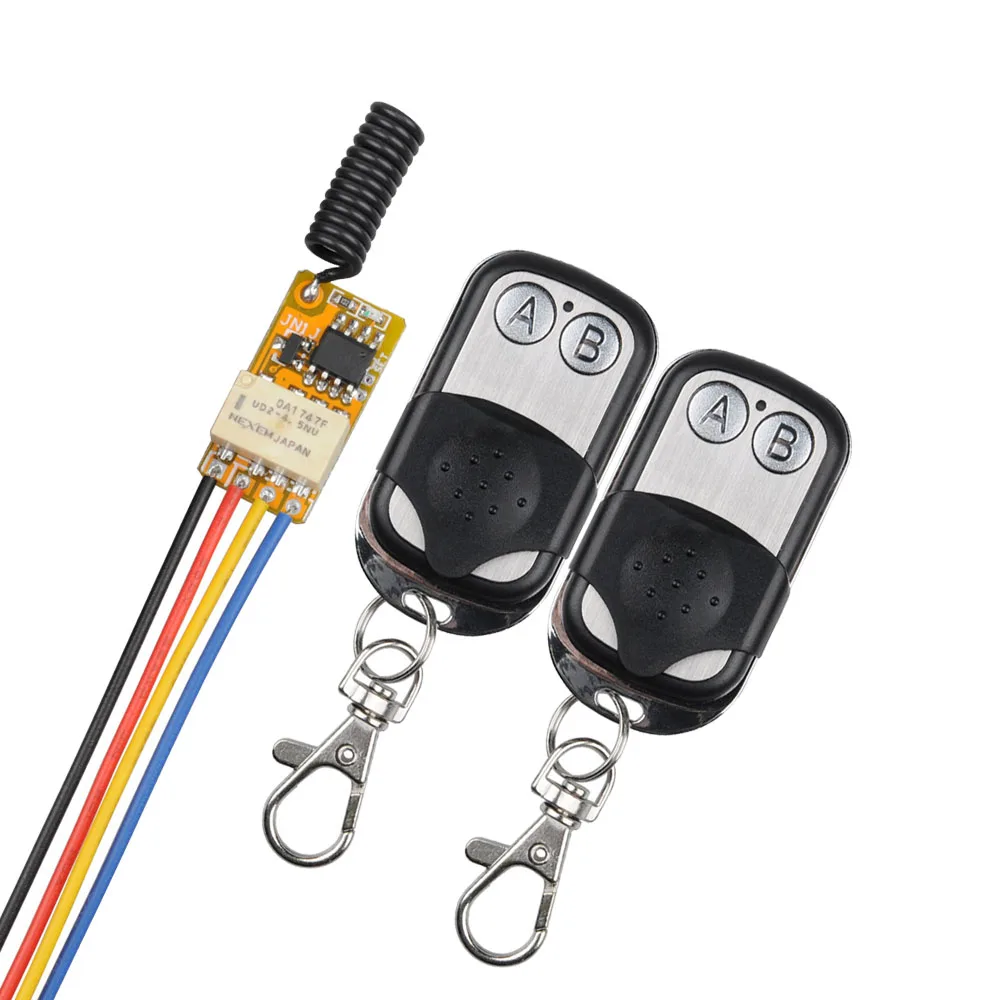 

DC3.7V 5V 12v 24V RF 1CH Mini Relay Wireless Remote Control Switch Universal Relay Transmitter Receiver Power Saving Module