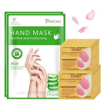 

Anti-wrinkle Eye Mask Patches Under the Eye Care Remove Dark Circles Aloe Essence Gel Hand Mask Glove Beauty Hand Care Mask