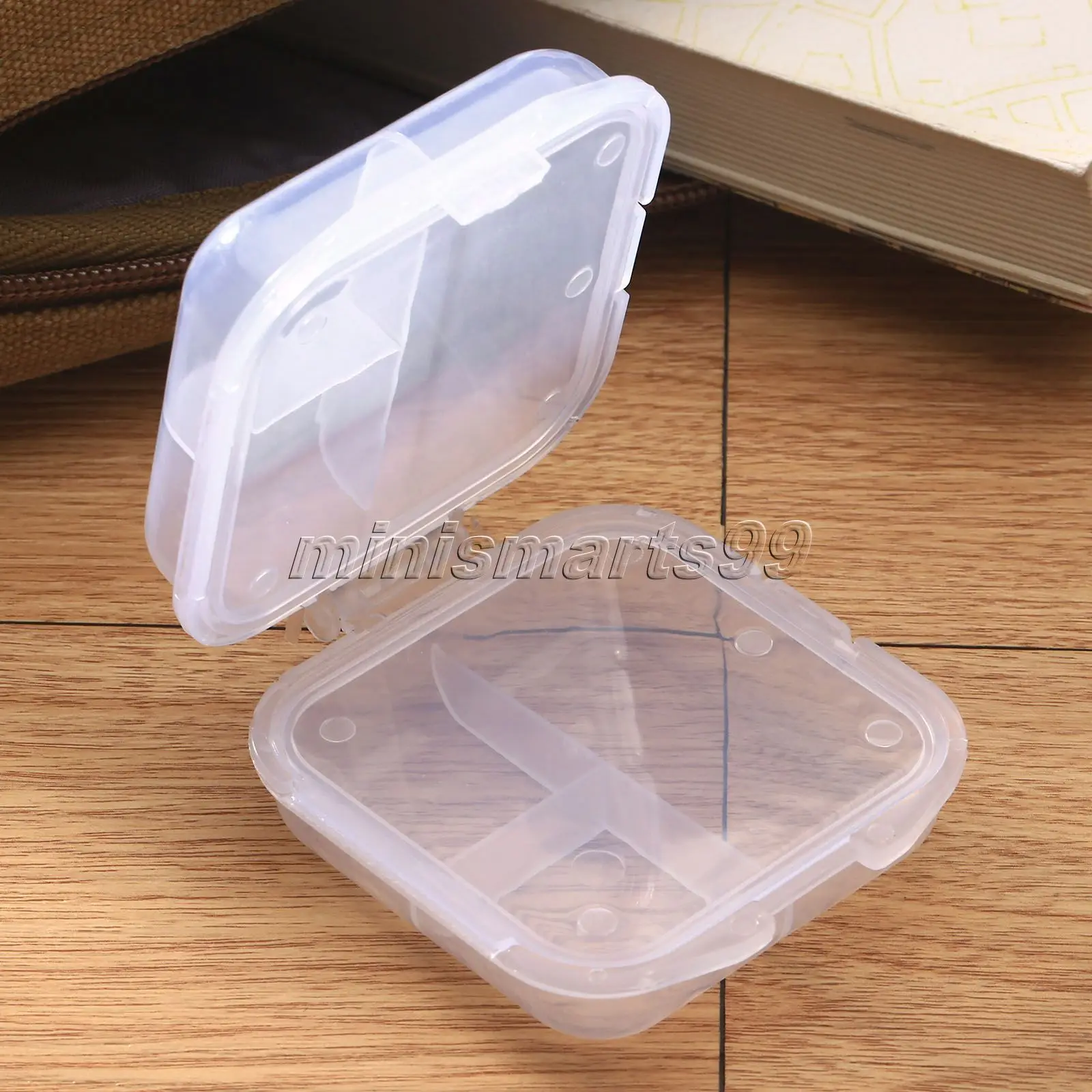

6 Slots 2 Layer Medicine Pill Drug Storage Box Folding Jewelry Candy Case Organizer Container Transparent Jewel Bead Case Cover