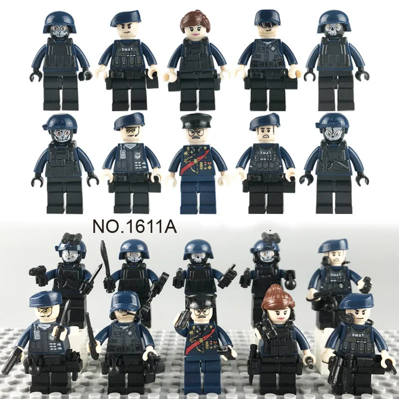 

1611A Children's Building Block Toys Weapon Pieces Accessories for Urban Police Dolls