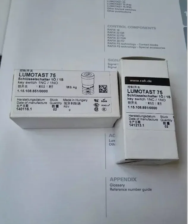 

Germany imported RA control switch Key switch 1.15.108.256/0000 LUMOTAST 75