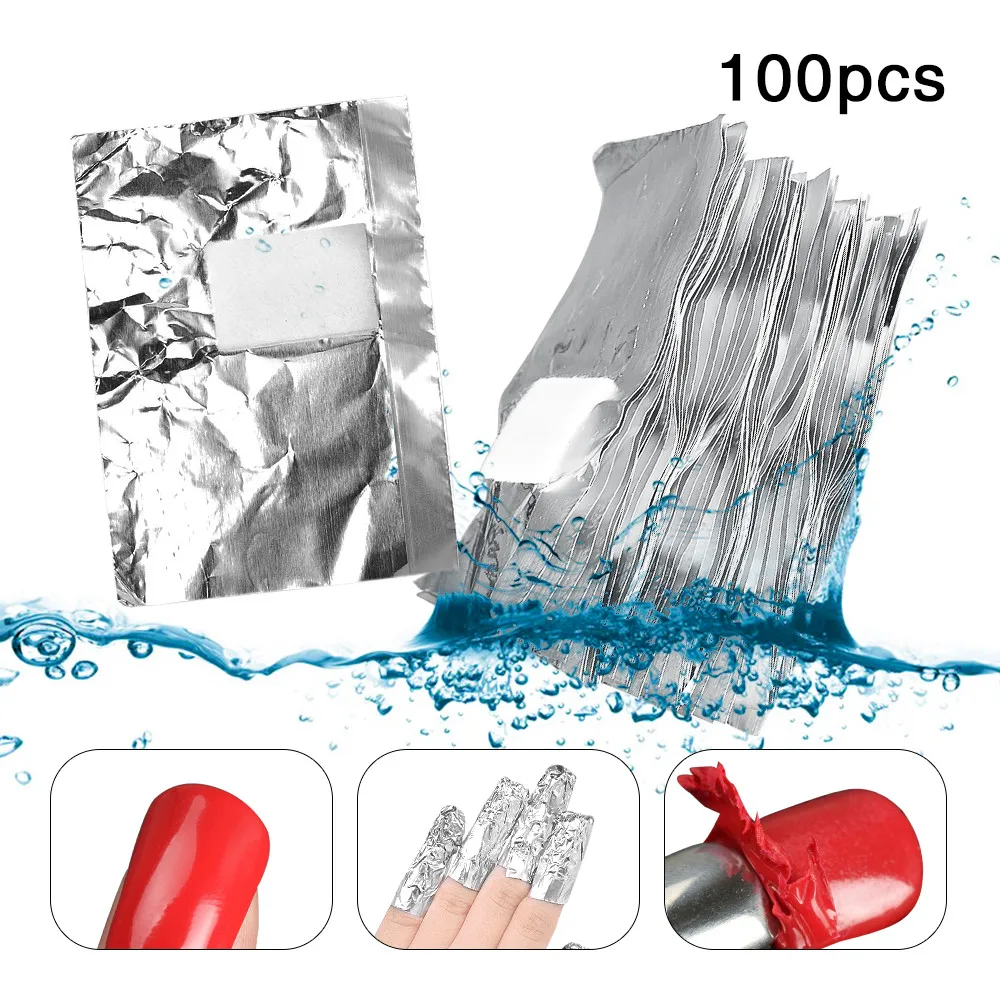 

100pcs Nail Polish Remover Wraps Gel Manicure Acrylic Removal Aluminium Foil Nail Art Soak Off Gel Nail Accessories And Tools