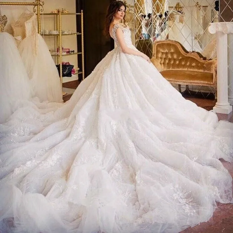 Luxury-Shiny-Cathedral-Train-Ball-Gown-Wedding-Dresses-2017-Custom-Vintage-Crystal-Beading-Lace-Vestido-De