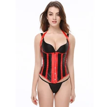 Waist Trainer Corsets Steel Boned Steampunk Party Sexy Corset and Bustiers Gothic Clothing Lace Up Plus Size Satin Corset Top plus size steel boned lace up corset