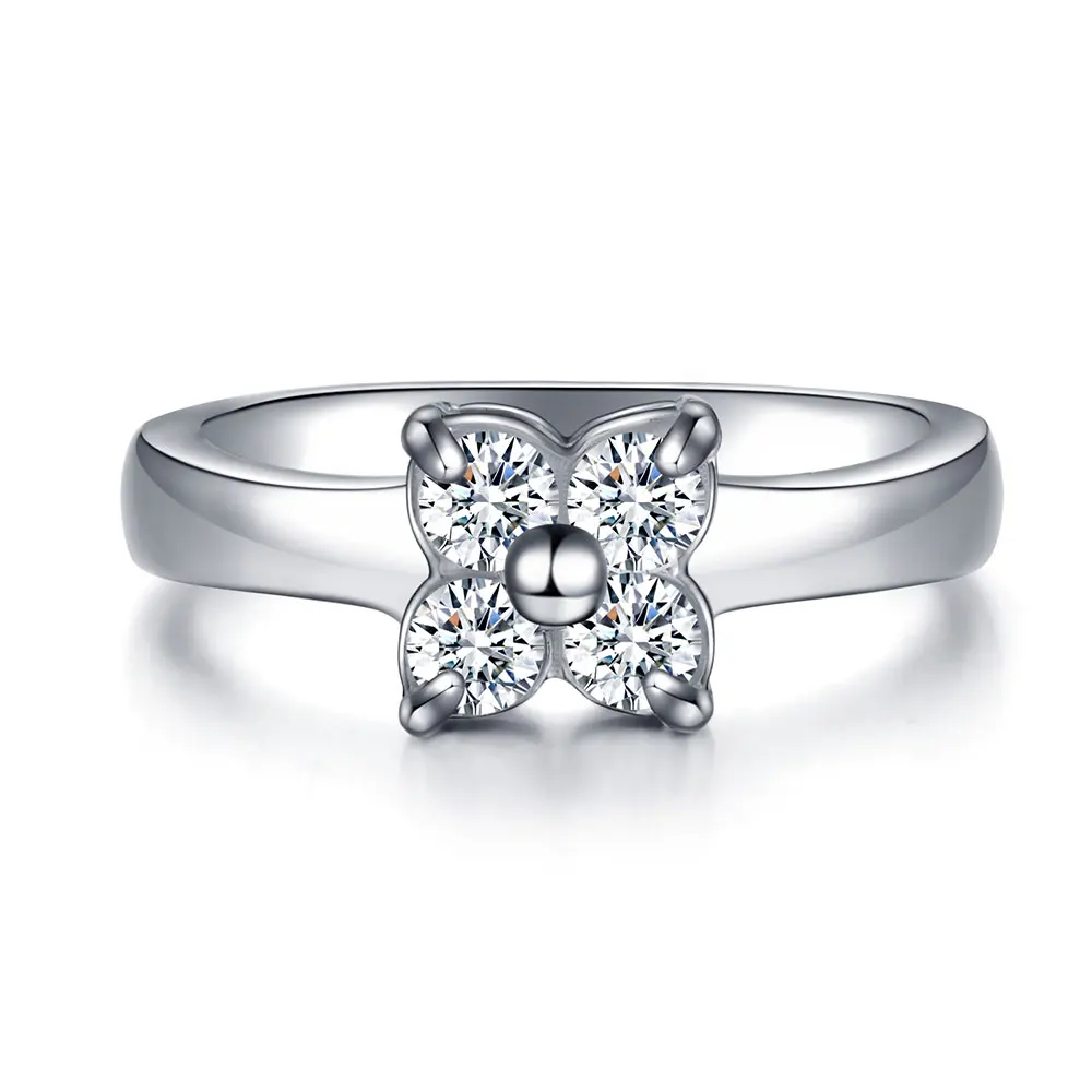 Women's Fashion Stainless steel Rings Lady White CZ Tourmaline Silver Color Romantic Love | Украшения и аксессуары