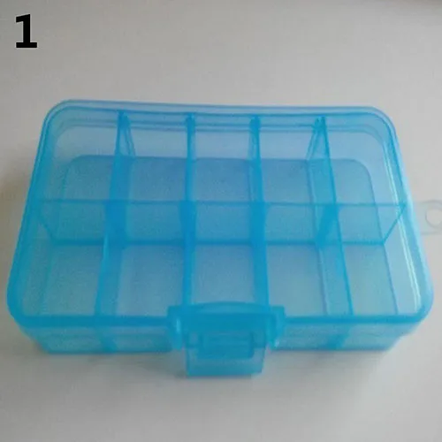 Полезные пластик 10 слотов Регулируемый ящик для хранения ювелирных изделий Pill держатель бусин случае организатор дома и организации