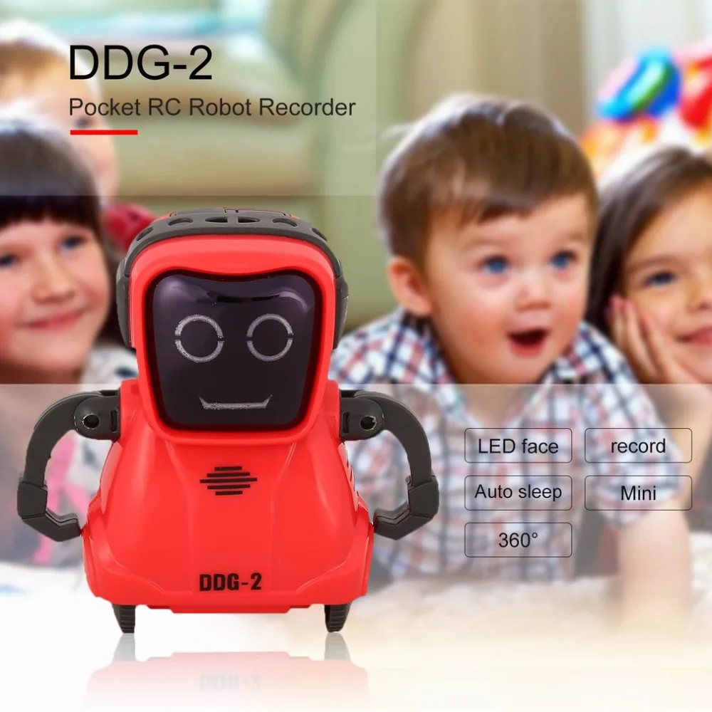 

Christmas DDG-3 Intelligent Smart Mini Pocket Voice Recording RC Robot Recorder Freely Wheeling 360 Rotation Toys for Kids Gift