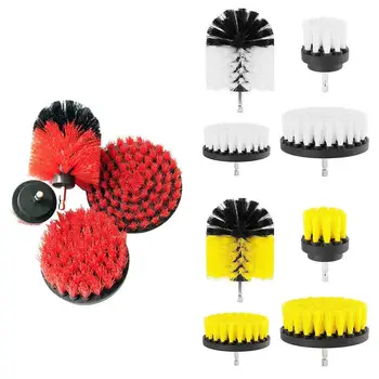 

4Pcs Drilling Machine Brush Scrubber Kitchen Shower Floor Car Tire Cleaning Tool Set