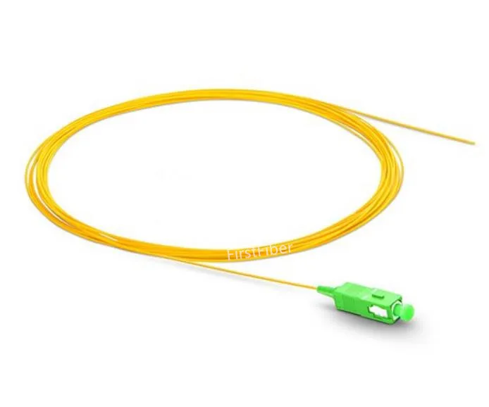1 м 50 шт. SC APC fiber Pigtail lc APC pigtail cable G657A Simplex 9/125 одномодовая оптоволоконная косичка-0,9 мм 2,0 мм куртка ПВХ