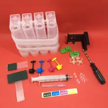 YOTAT Универсальный DIY Набор для ciss с аксессуарами для hp 21 22 60 61 56 57 74 75 901 121 300 122 301