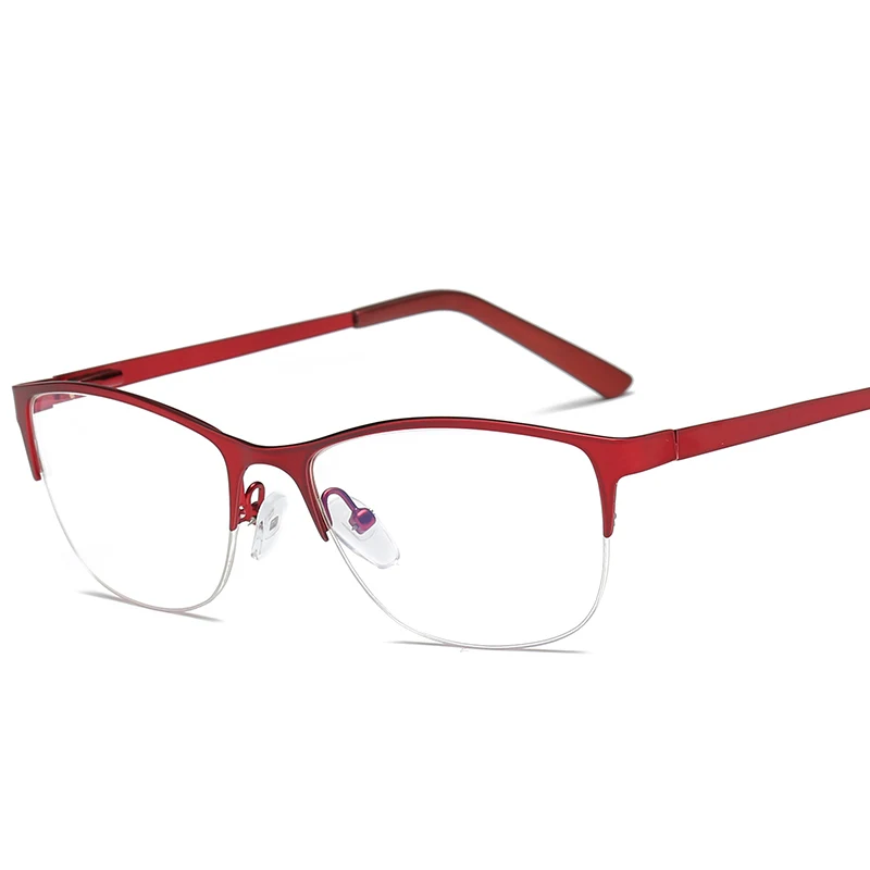 Красный металл тренд моды плоские зеркальные Мужские и женские очки оправа в деловом стиле могут быть оснащены очки для близорукости - Цвет оправы: 2