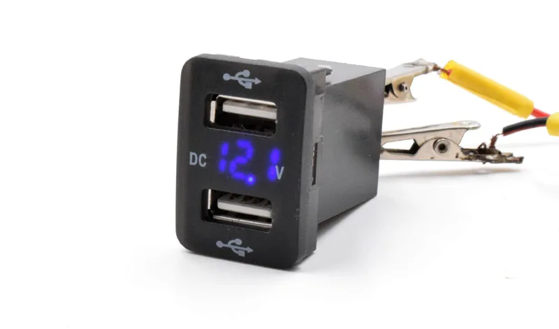 XCGaoon Специальный 5 в 4.2A двойной USB интерфейс разъем Переходник USB для зарядки в машине со светодиодный вольтметр для TOYOTA/HONDA, DC-DC конвертер