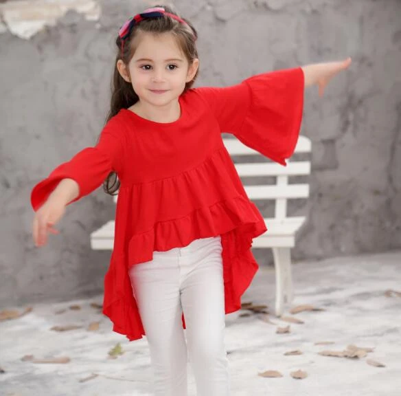 Girls red shirt dress Clearance