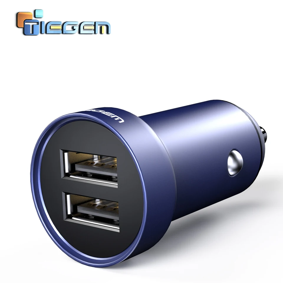 Tiegem Dual USB adapter Ładowarka Samochodowa 3.4A TIEGEM mini ładowarka samochodowa dual USB dla telefonów