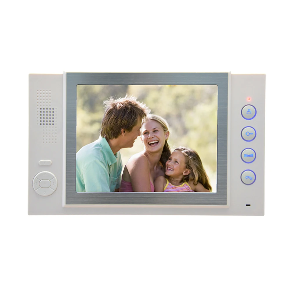 Family one to three video door phone system 8 inch Monitor LCD Panel wire type Water proof function Smart Doorbell intercom