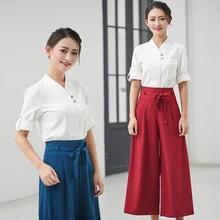 Весна/лето красота больница Рабочая одежда Высокое качество косметолога комбинезоны униформа для салонов красоты 2 шт набор спа-одежда