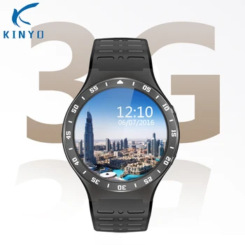 

New Kinyo Smart Watch MTK6580M Android 5.1 OS Resolution 360*360 Support Nano Sim Card Wifi GPS 24 hours Heart Rate Monitoring