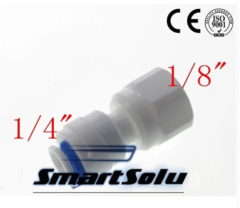 

Free shipping 1/4" OD Hose Connection 1/8" BSP Female Connector RO Water Reverse Osmosis Aquarium System connection fittings
