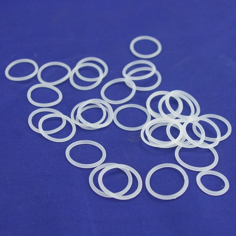 White Silicon Rubber O-Ring Seals Washer Food Grade OD 10-48mm Cross Section 3mm