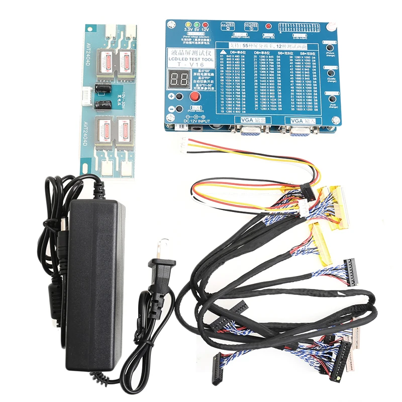 

For Laptop TV/LCD/LED Test Tool Panel Tester Support 7 -84 Inch LVDS 6 Screen Line US Plug