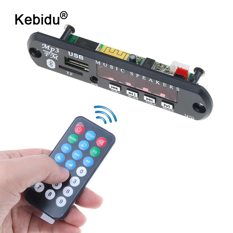 

kebidu Wireless Bluetooth 12V 24V MP3 WMA Decoder Board Audio Module USB TF Radio FM AUX For Car accessories